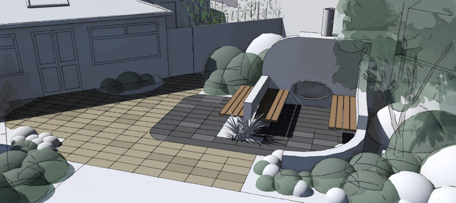 Contemporary garden snug