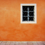 Orange Rendered Wall