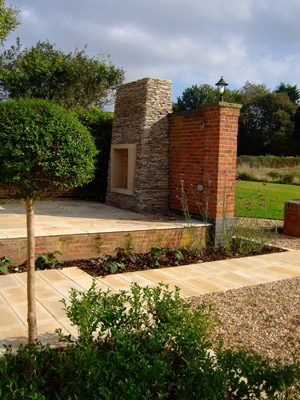 Stone Garden Fireplace - Nottinghamshire
