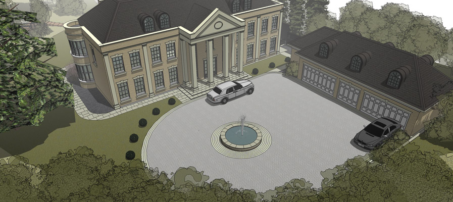 Large Manor House with Driveway
