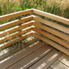 contemporary fitted garden bench